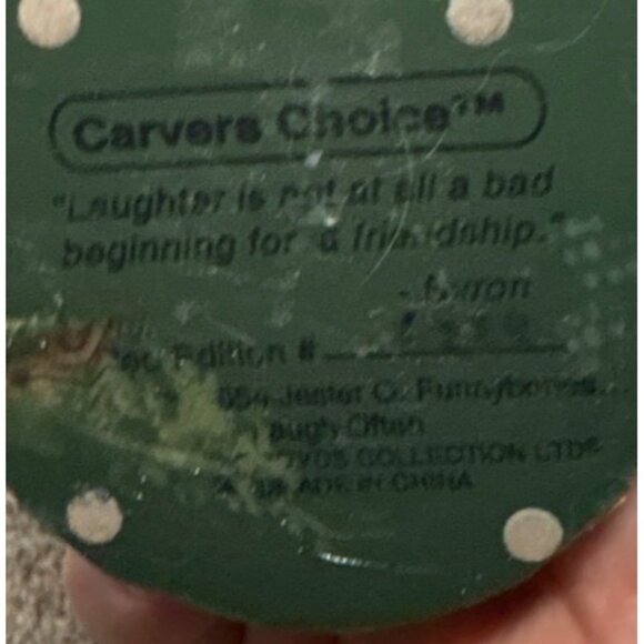 Carvers Choice Limited Edition Laugh Often Bear Jester Figurine Boyds Bears - Picture 6 of 7